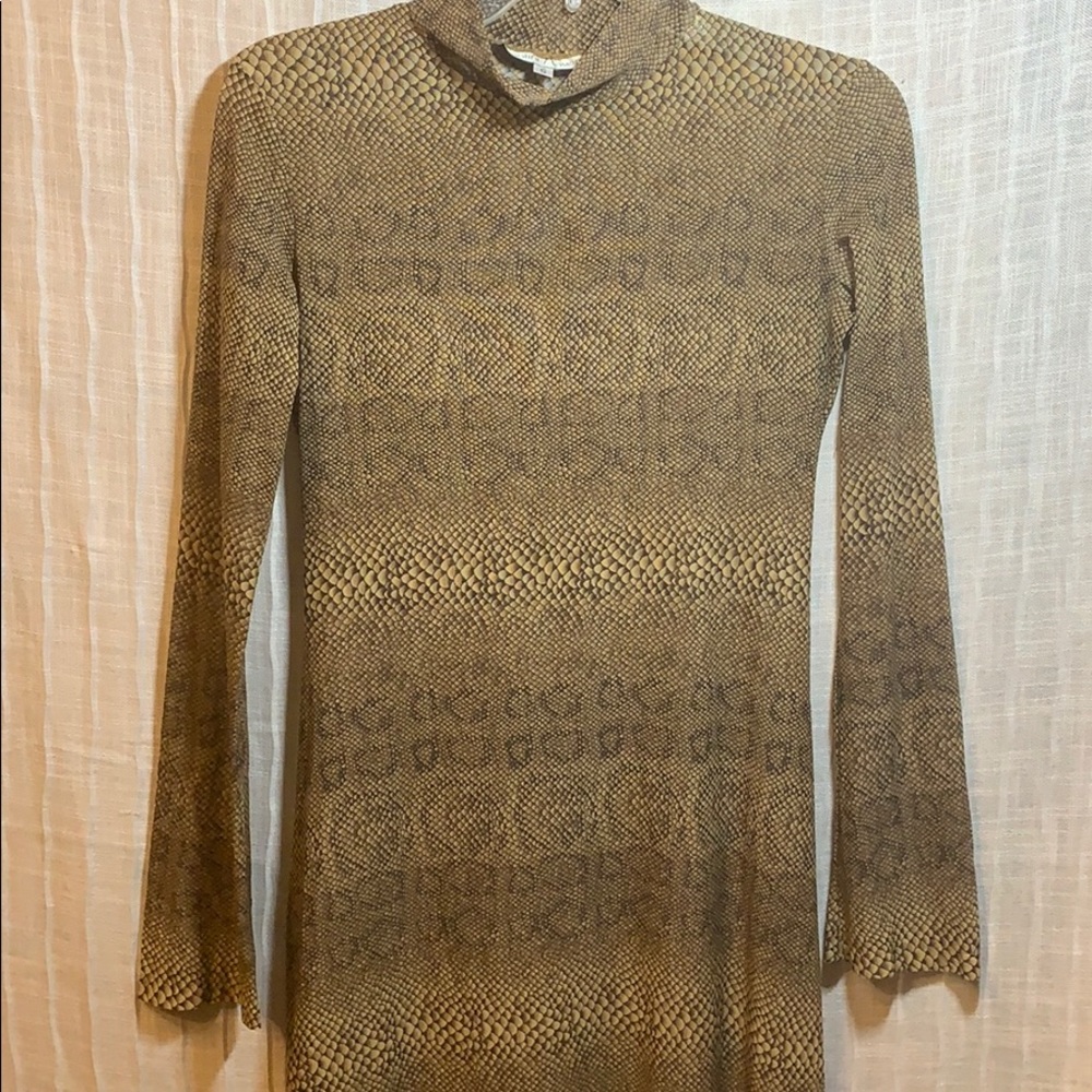 Santini Mavardi Snakeskin sheer long dress Small